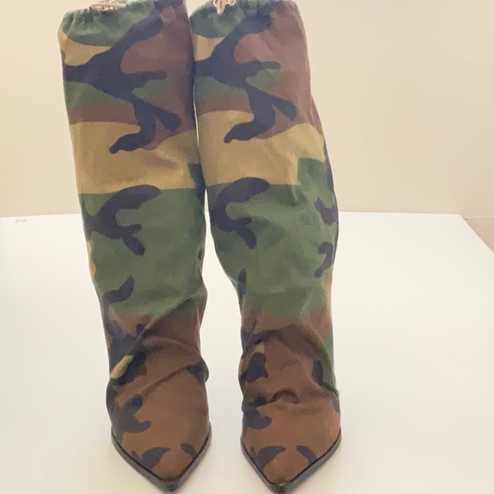 Azalea Wang Camo Stiletto Boot